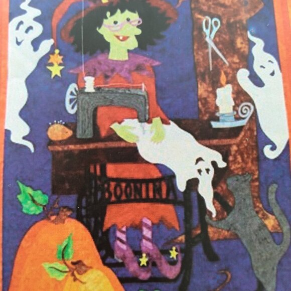 Halloween Witch Quilt Sewing Pattern Boonina Laurie Tigner Full Size Template - Picture 3 of 12